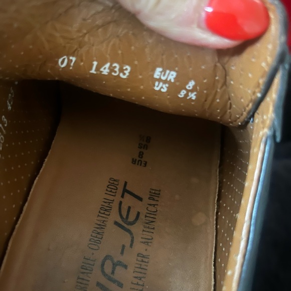 Mephisto Air Jet Black Pebbled Leather Mens 8.5 /07 1433 Walking Shoes EUC - Picture 11 of 16